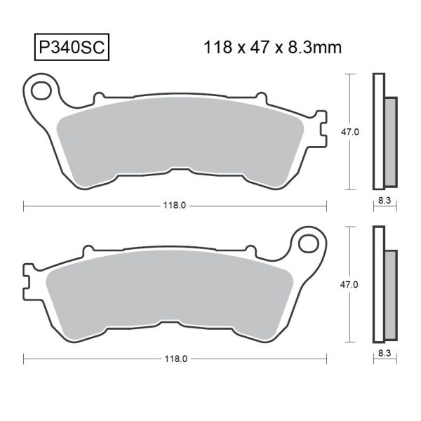 PASTILLAS DE FRENO BAIKOR P340SC KEVLAR SCOOTER