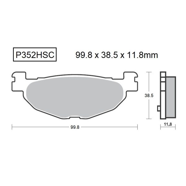 PASTILLAS DE FRENO BAIKOR P352HSC SINTERIZADAS SCOOTER