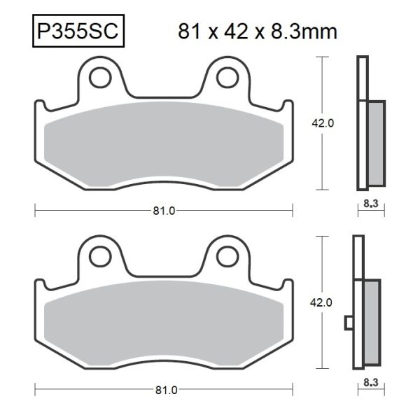 PASTILLAS DE FRENO BAIKOR P355SC KEVLAR SCOOTER