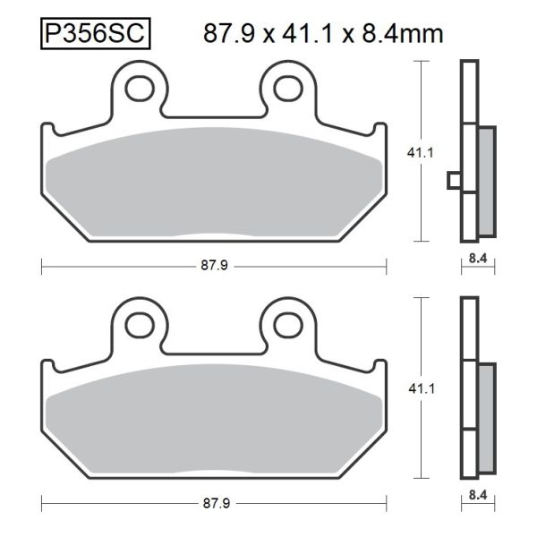 PASTILLAS DE FRENO BAIKOR P356SC KEVLAR SCOOTER