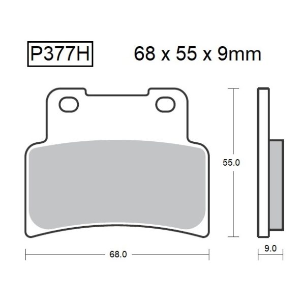 PASTILLAS DE FRENO BAIKOR P377H SINTERIZADAS "HH"