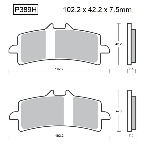 PASTILLAS DE FRENO BAIKOR P389H SINTERIZADAS "HH"