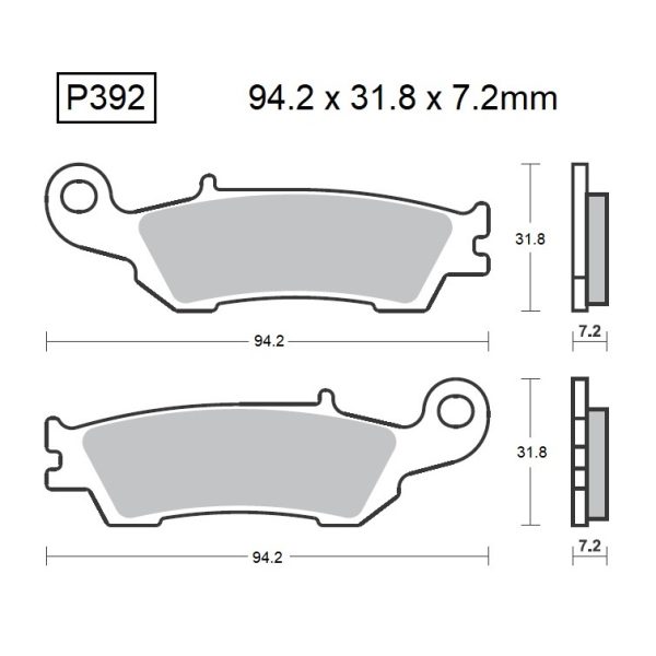 PASTILLAS DE FRENO BAIKOR P392 KEVLAR