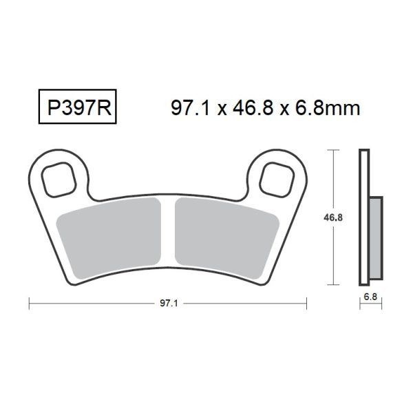 PASTILLAS DE FRENO BAIKOR P397R SINTERIZADAS OFF-ROAD Y QUADS