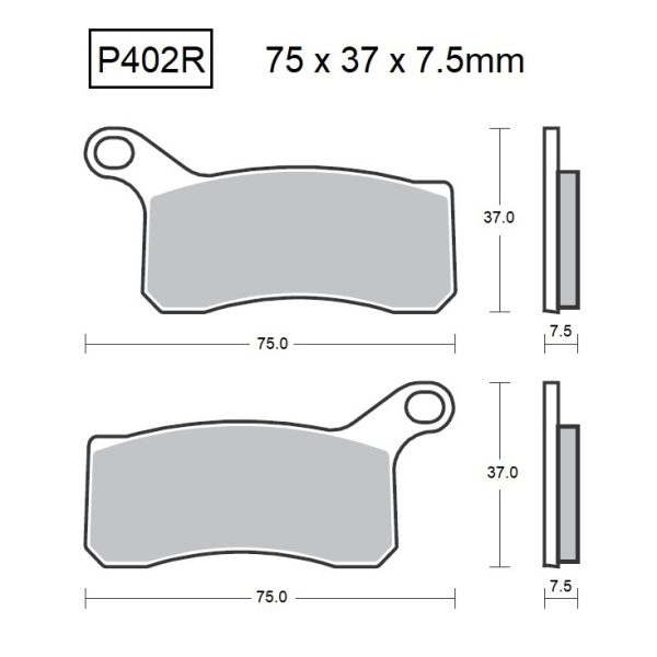 PASTILLAS DE FRENO BAIKOR P402R SINTERIZADAS OFF-ROAD Y QUADS