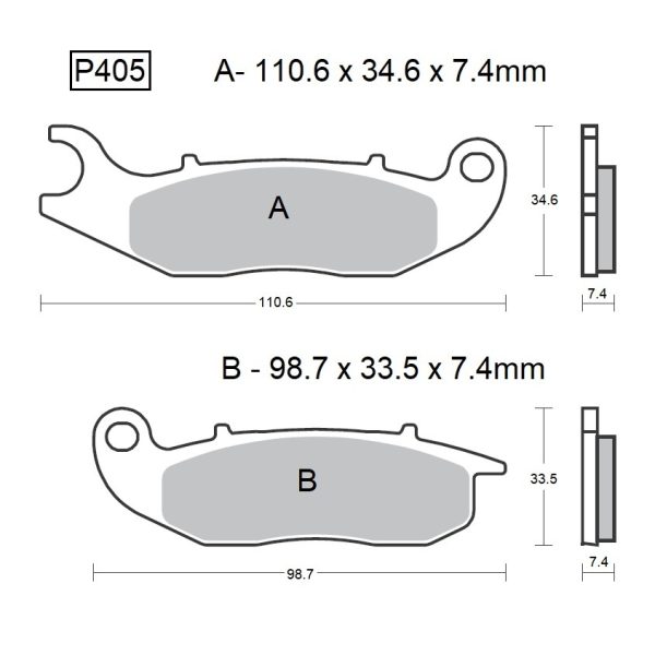 PASTILLAS DE FRENO BAIKOR P405 KEVLAR