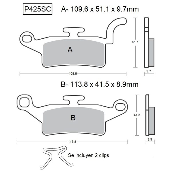 PASTILLAS DE FRENO BAIKOR P425SC KEVLAR SCOOTER