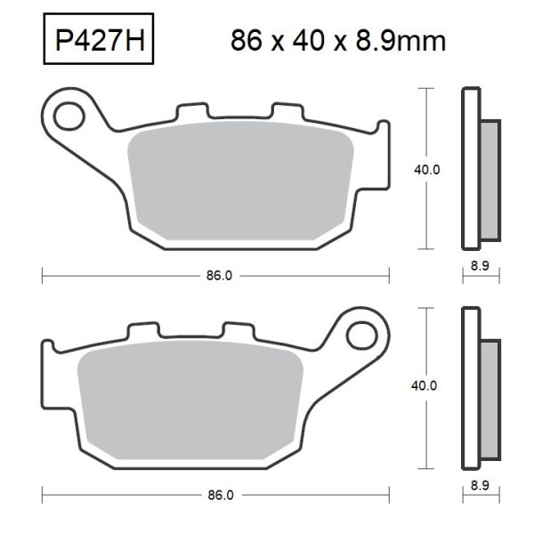 PASTILLAS DE FRENO BAIKOR P427H SINTERIZADAS "HH"