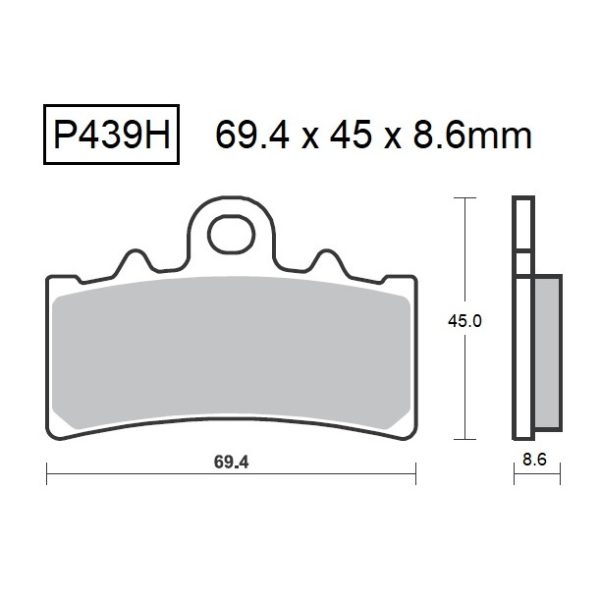 PASTILLAS DE FRENO BAIKOR P439H SINTERIZADAS "HH"