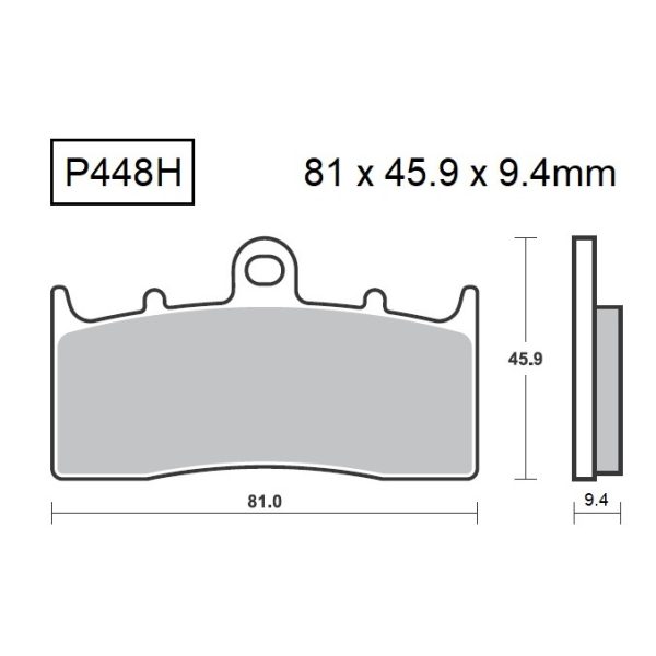 PASTILLAS DE FRENO BAIKOR P448H SINTERIZADAS "HH"