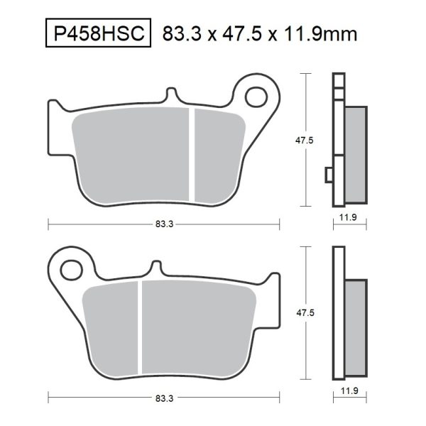 PASTILLAS DE FRENO BAIKOR P458HSC SINTERIZADAS SCOOTER