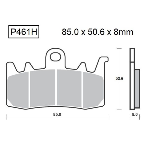 PASTILLAS DE FRENO BAIKOR P461H SINTERIZADAS "HH"