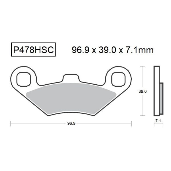 PASTILLAS DE FRENO BAIKOR P478HSC SINTERIZADAS SCOOTER