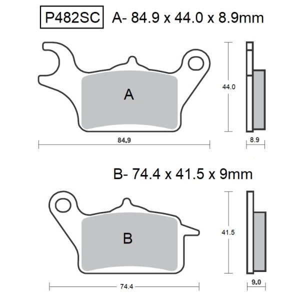 PASTILLAS DE FRENO BAIKOR P482SC KEVLAR SCOOTER