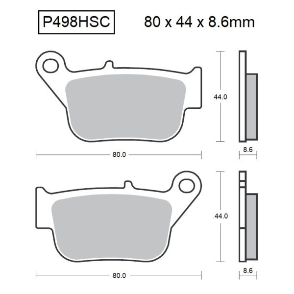 PASTILLAS DE FRENO BAIKOR P498HSC SINTERIZADAS SCOOTER