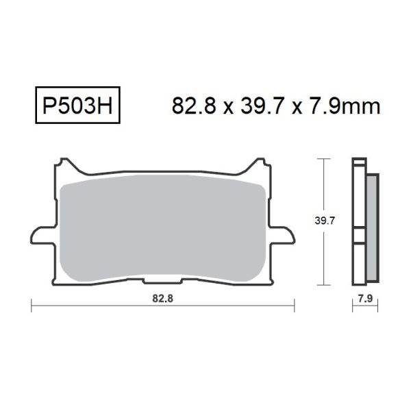 PASTILLAS DE FRENO BAIKOR P503H SINTERIZADAS "HH"