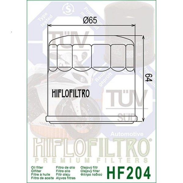 FILTRO DE ACEITE MOTO HIFLOFILTRO HF204 - Imagen 2