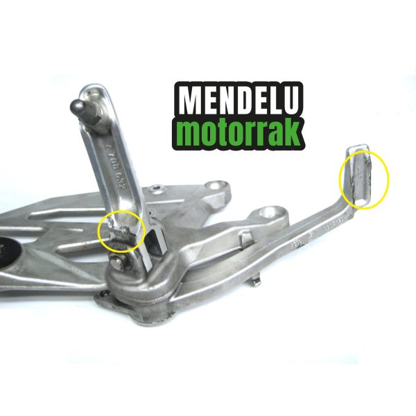 Conjunto soporte estribera derecha y pedal de freno trasero para BMW S 1000 R 2014-2019 (S1000R). Ref: 8542076 / 7 708 632 / 8542083