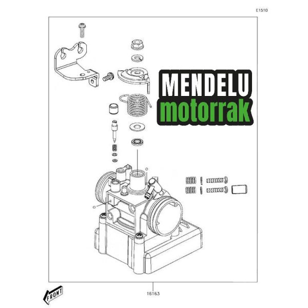 CDI, cuerpo de mariposa de Kawasaki J125 (SC125). Ref: 3920A-ZWA3 ZWA3-E000 (16163-Y003 / 1613-Y004)